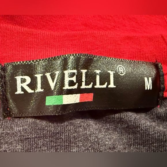 RIVELLI men Red Long Sleeve stretch Tee shirt/size M - Picture 8 of 8